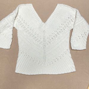 Handknit Fisherman Knit Sweater Top